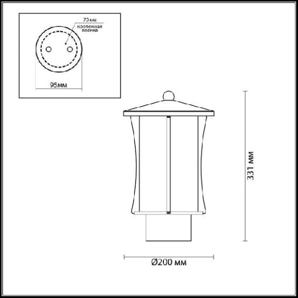 Наземный фонарь Galen 4173/1B Наземный фонарь Galen 4173/1B