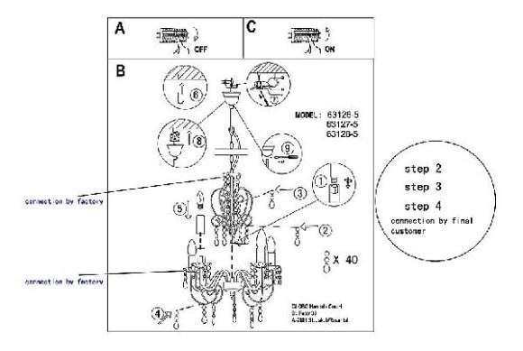 Подвесная люстра Pinja 63127-5