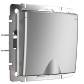 Розетка Встраиваемые механизмы серебряные WL06-SKGSC-01-IP44 Розетка Встраиваемые механизмы серебряные WL06-SKGSC-01-IP44