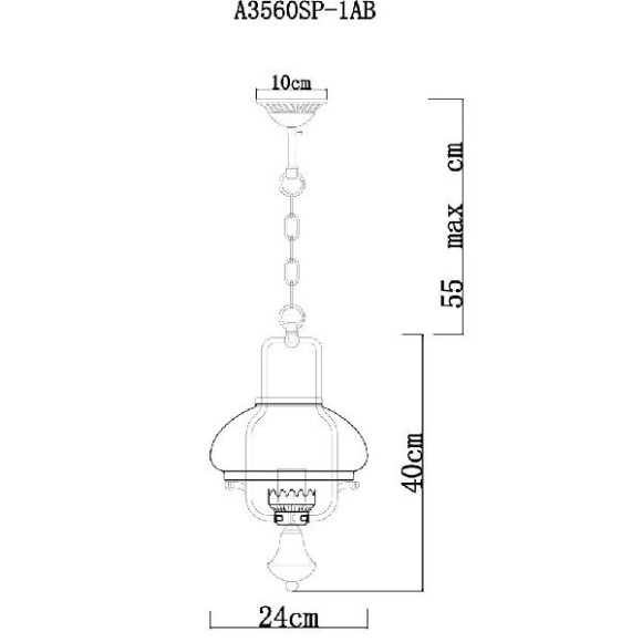 Подвесной светильник Armstrong A3560SP-1AB Подвесной светильник Armstrong A3560SP-1AB